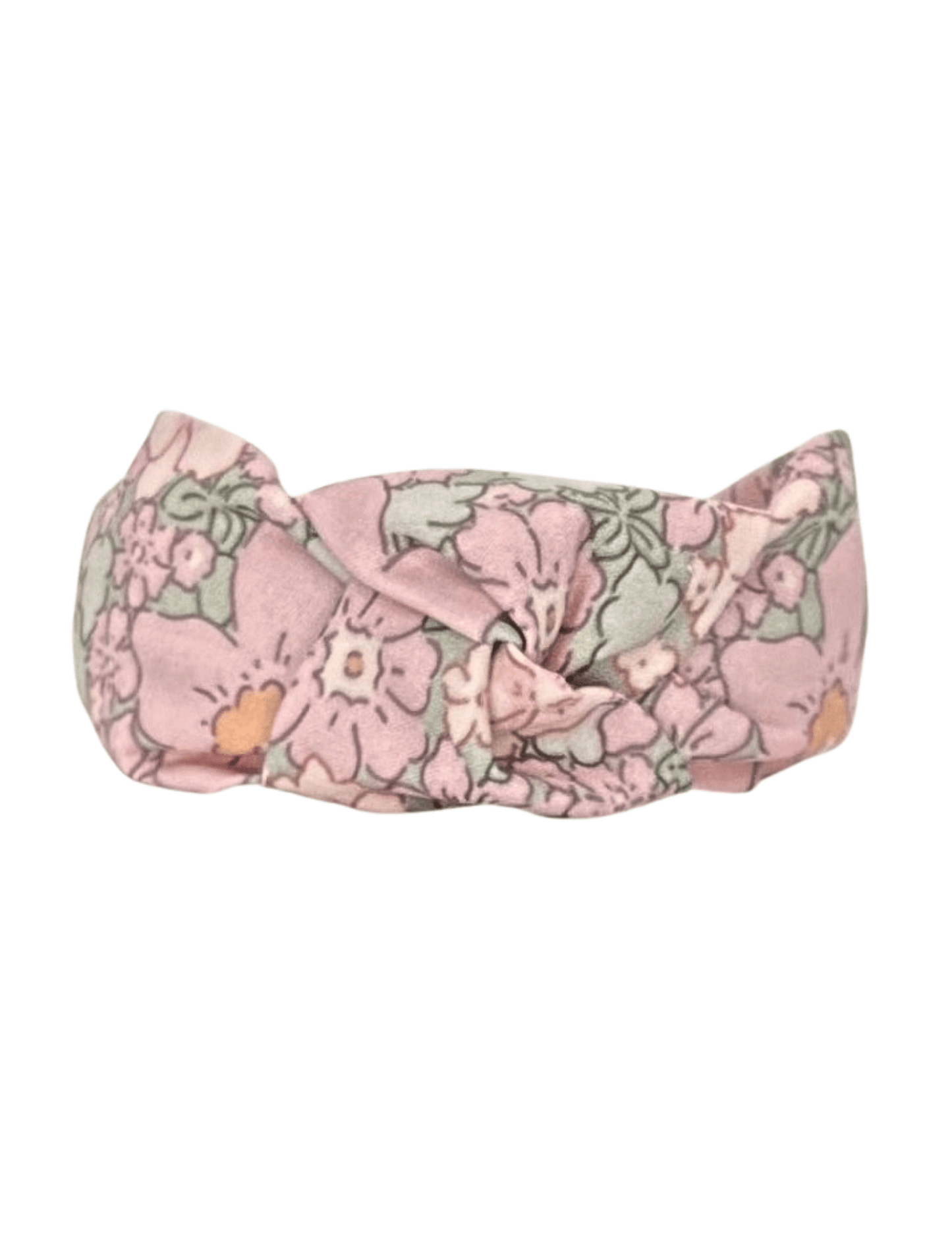 Pink & Green Floral Headband