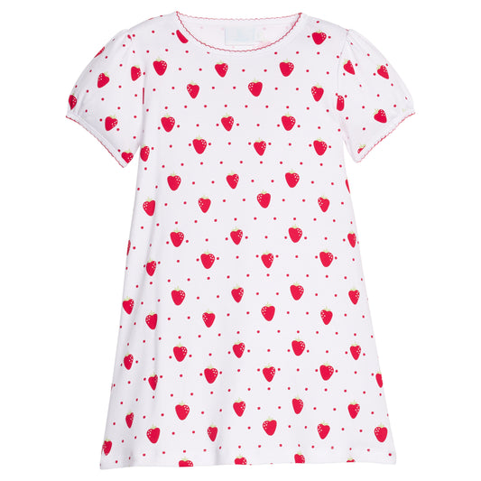 Printed T-Shirt Dress, Strawberries