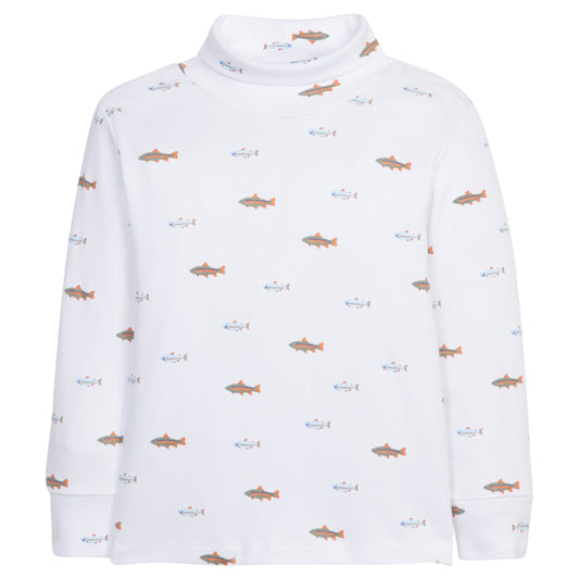 Printed Turtleneck, Fish