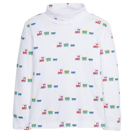 Printed Turtleneck, Trains