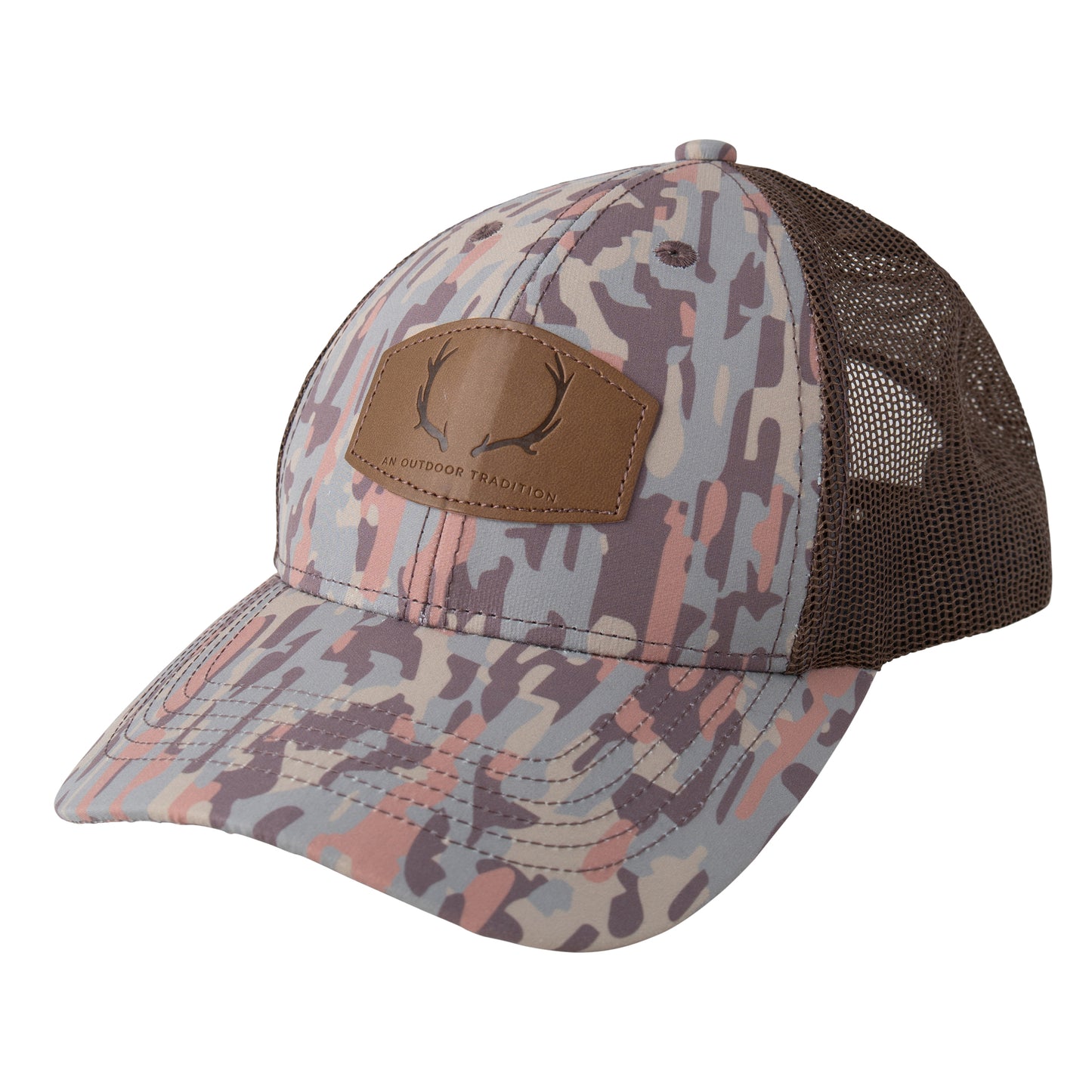 Kids Trucker Cap, Neutral Stay in the Lines Camo