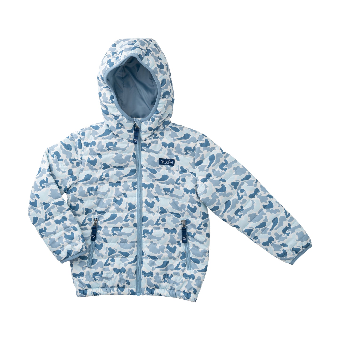 Hooded Puffer Jacket, Blue Break Point Camo