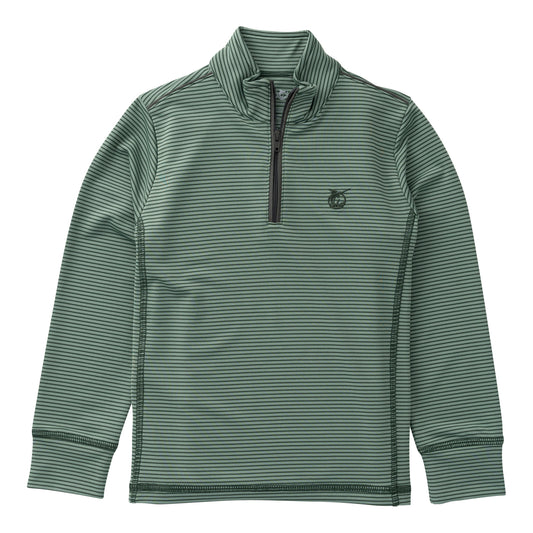 PRO Performance 1/4 Zip Pullover, Camping Hedge Green Stripe
