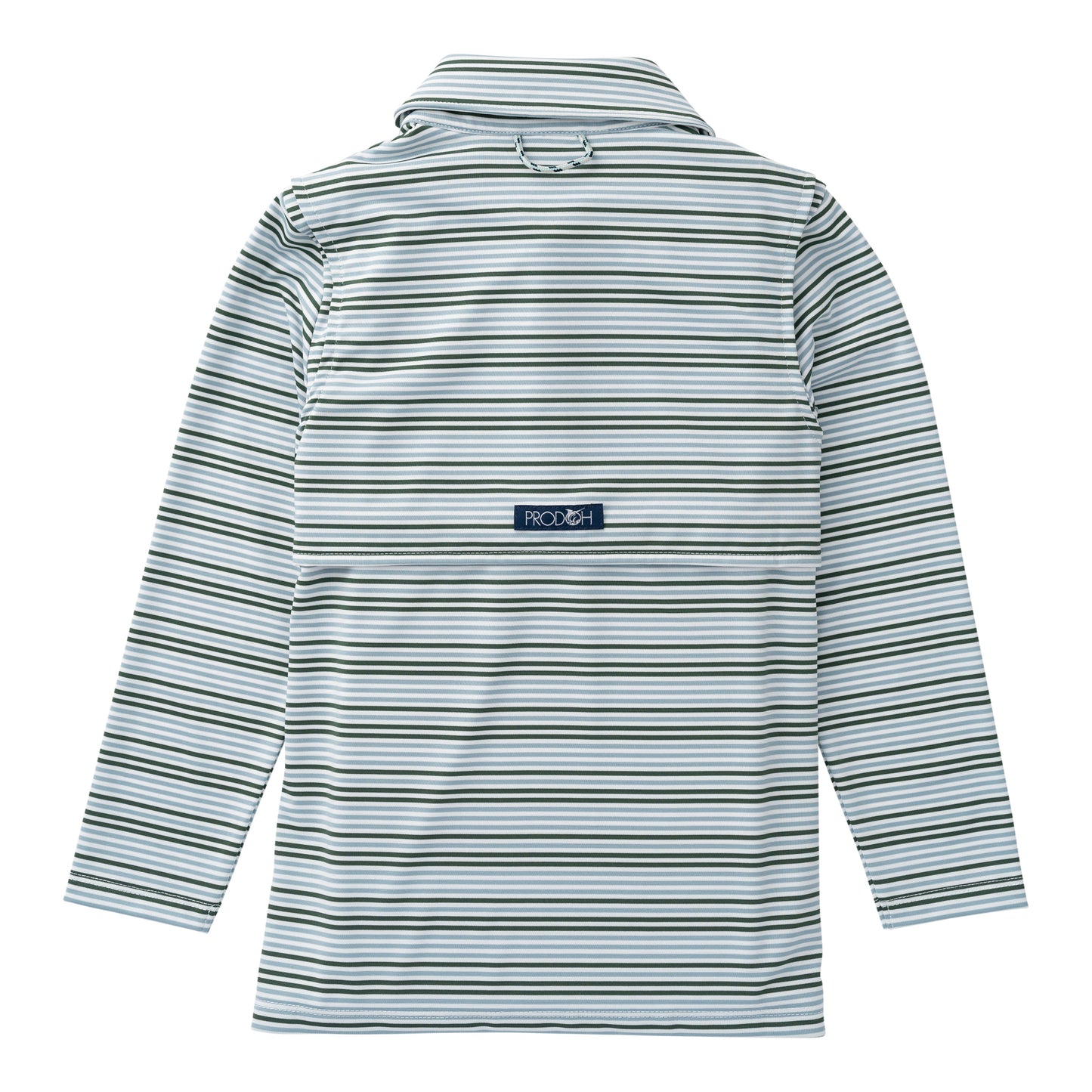 Long Sleeve PRO Performance Polo, Arona Camping Green Stripe