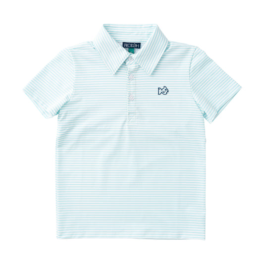 Pro Performance Polo, Aruba Blue Stripe