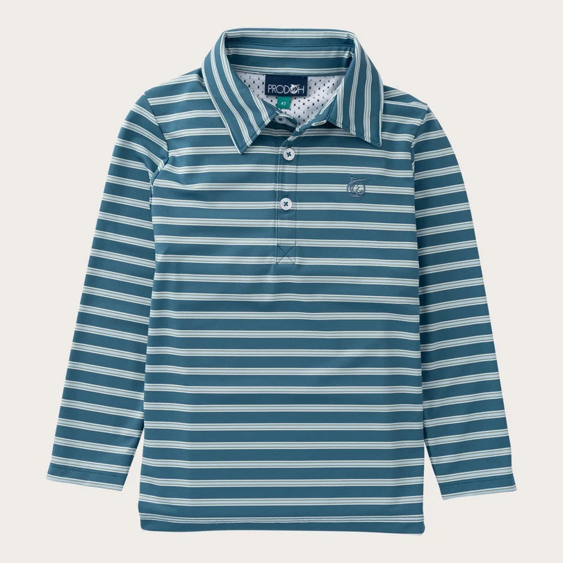 Long Sleeve PRO Performance Polo, Tapestry Stripe