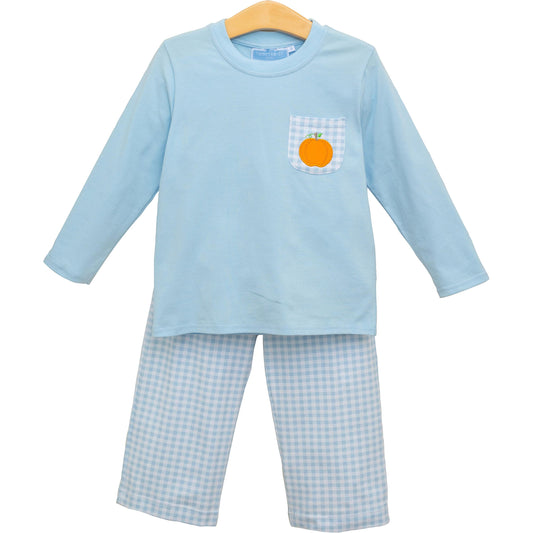 Pumpkin Applique Pant Set