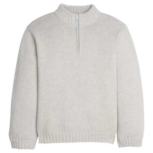 Quarter Zip Sweater, Gray