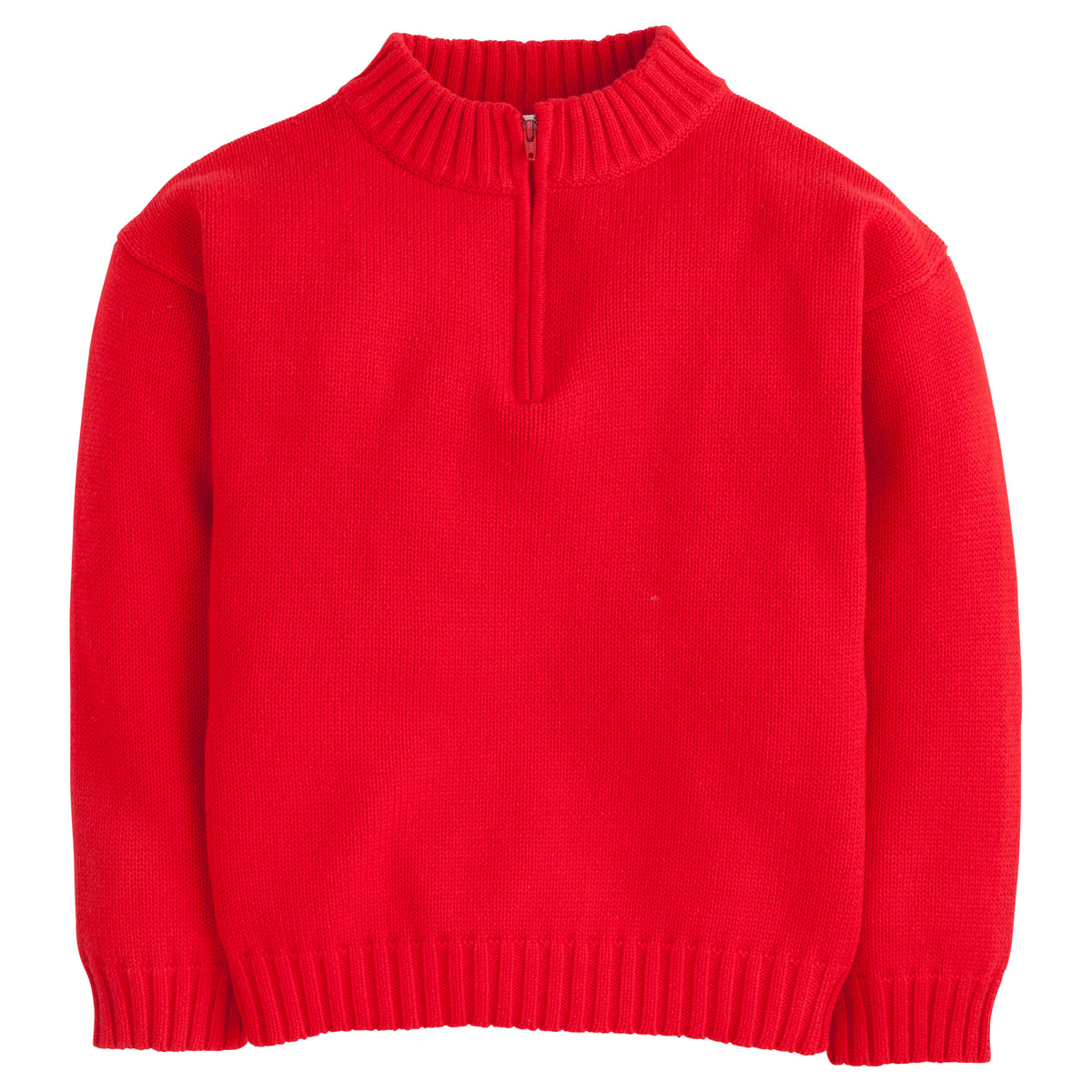 Quarter Zip Sweater, Red