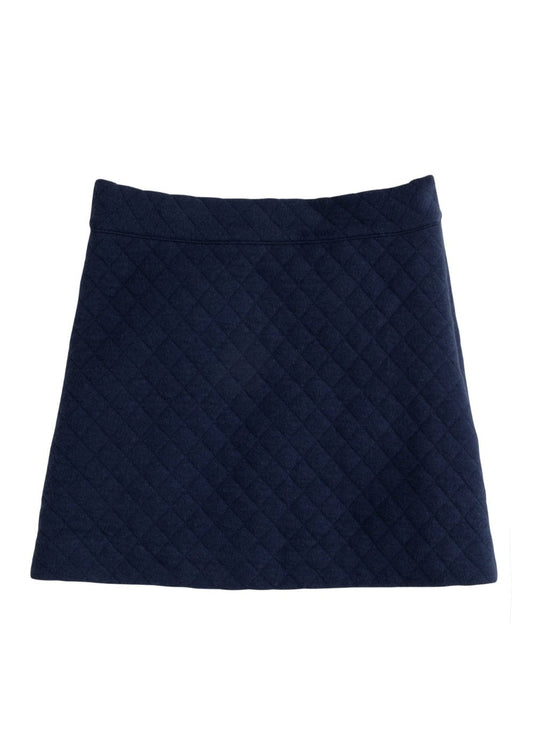 Quilted Mini Skirt, Navy