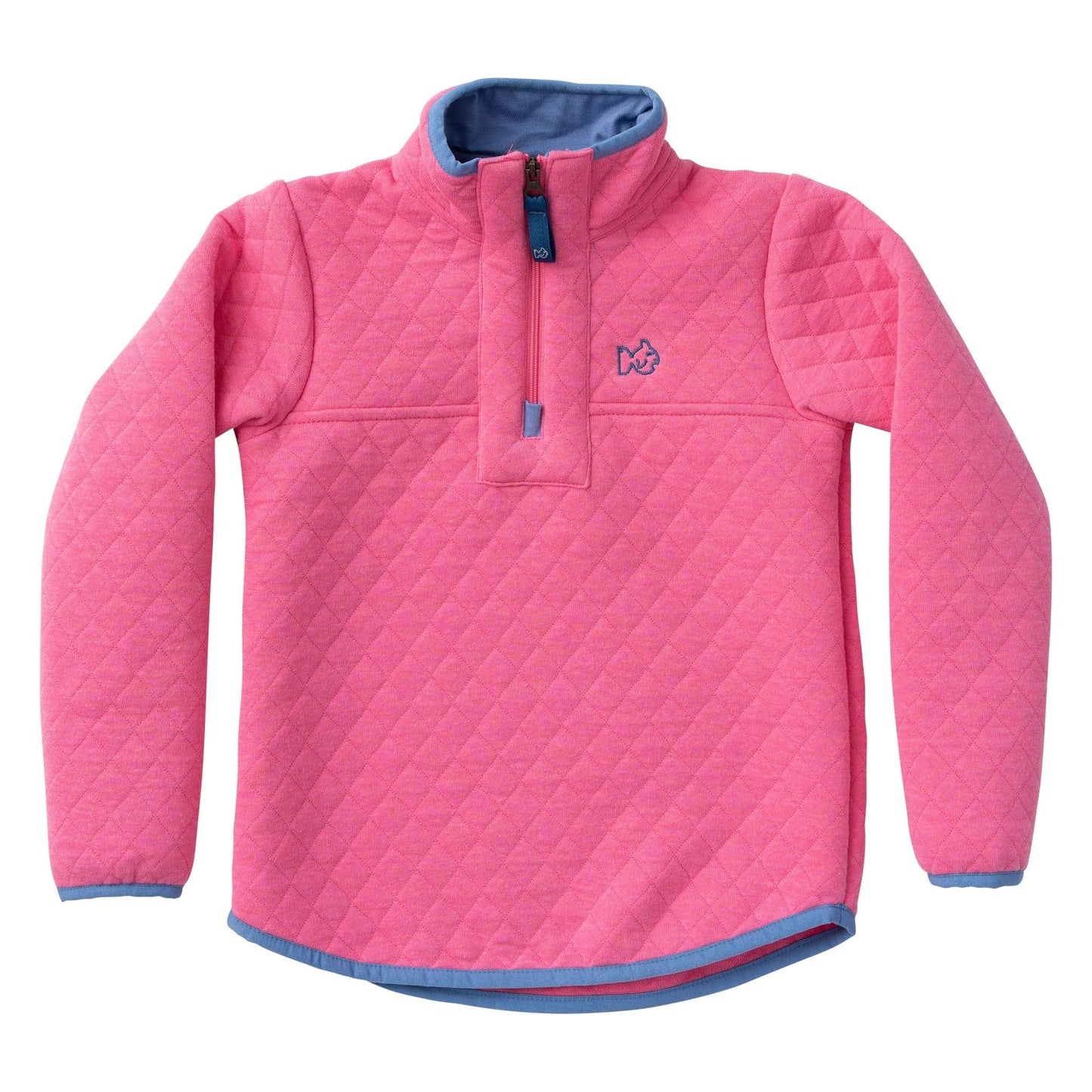 Quilted Zip Pullover, Pink Cosmos