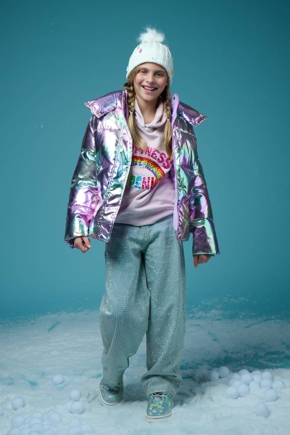 Rainbow Magic Hologram Puffer