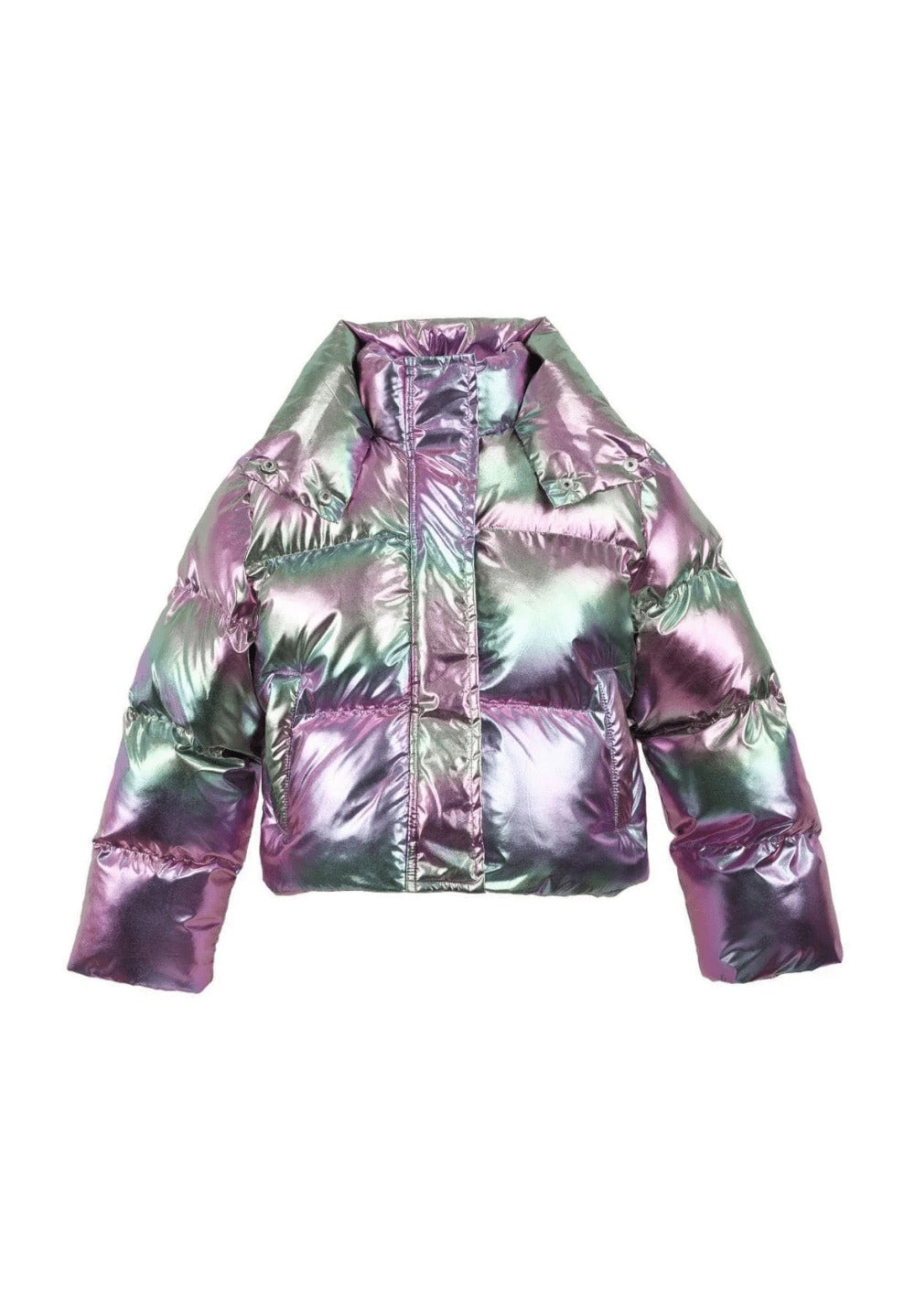 Rainbow Magic Hologram Puffer
