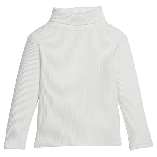 Ribbed Turtleneck, Ivory