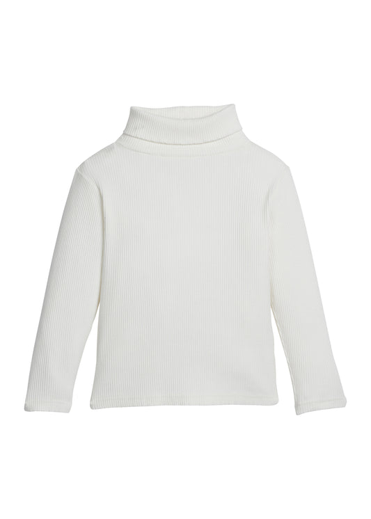 Ribbed Turtleneck, Ivory