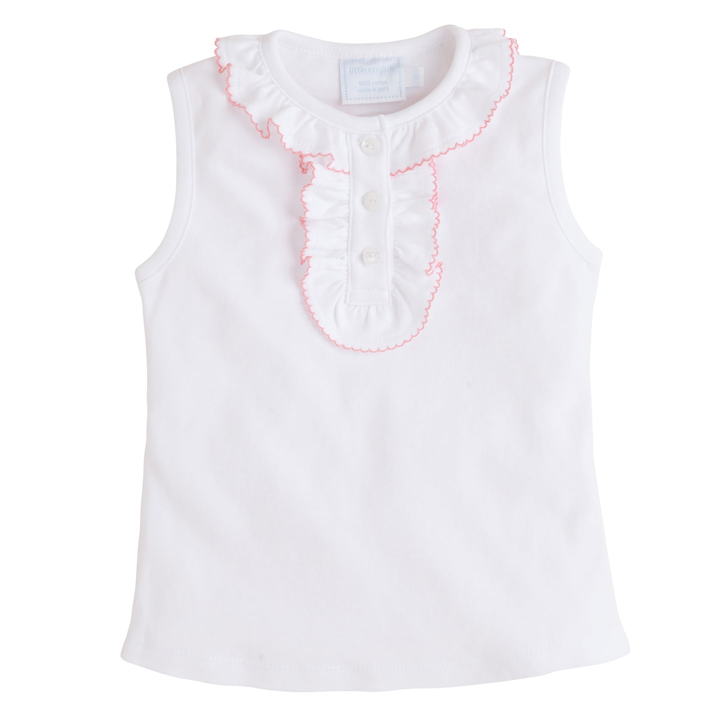 Ruffle Henley, Light Pink