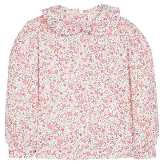 Ruffled Peter Pan Blouse, Pemberley Floral