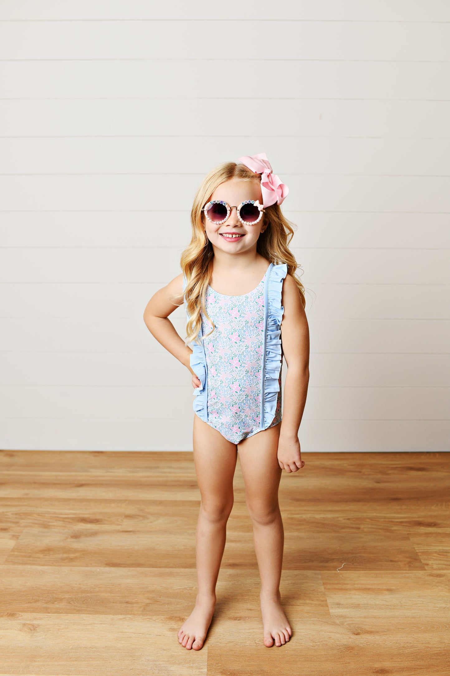 Floral Ruffle One-Piece Swimsuit