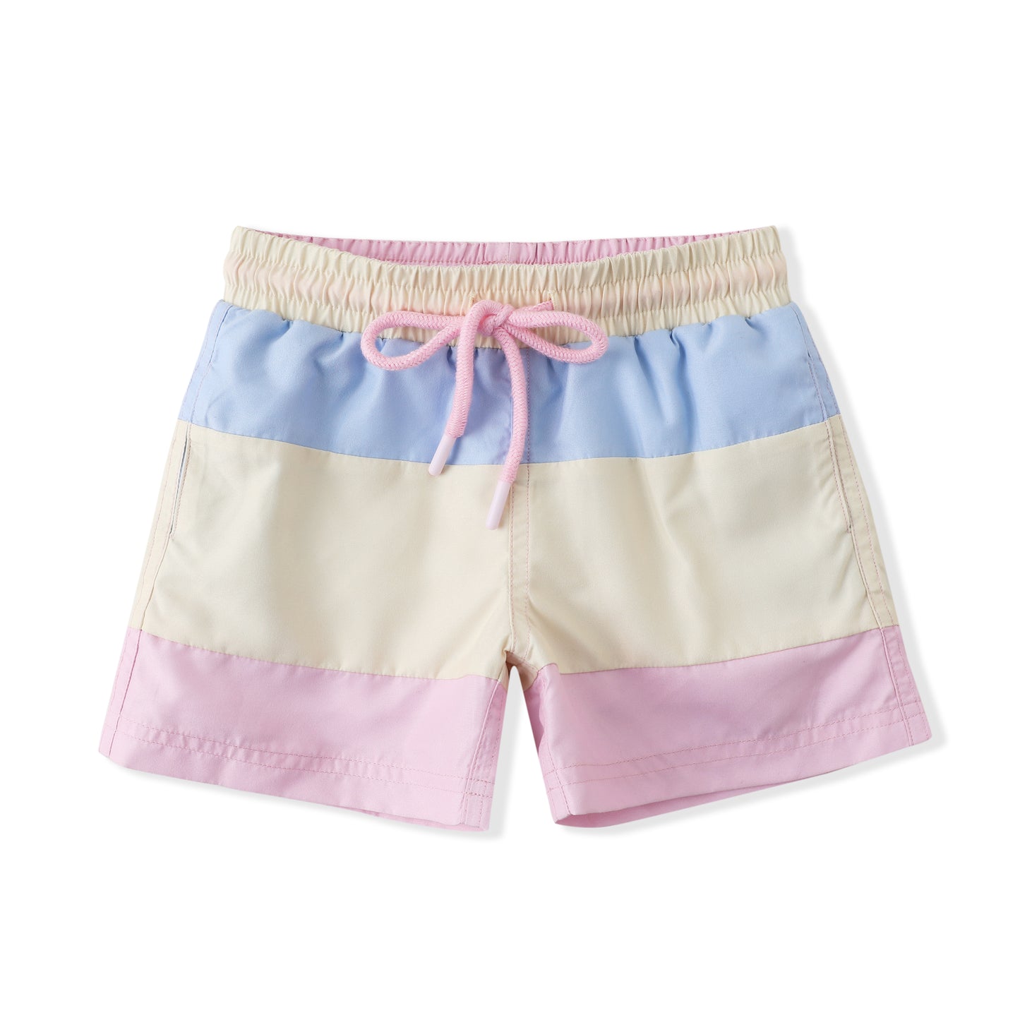 Pastel Coloblock Swim Trunks