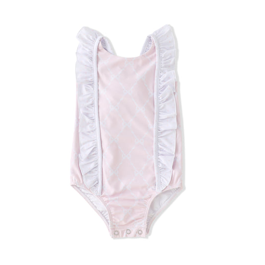 Pink Bows One Piece Swimsuit