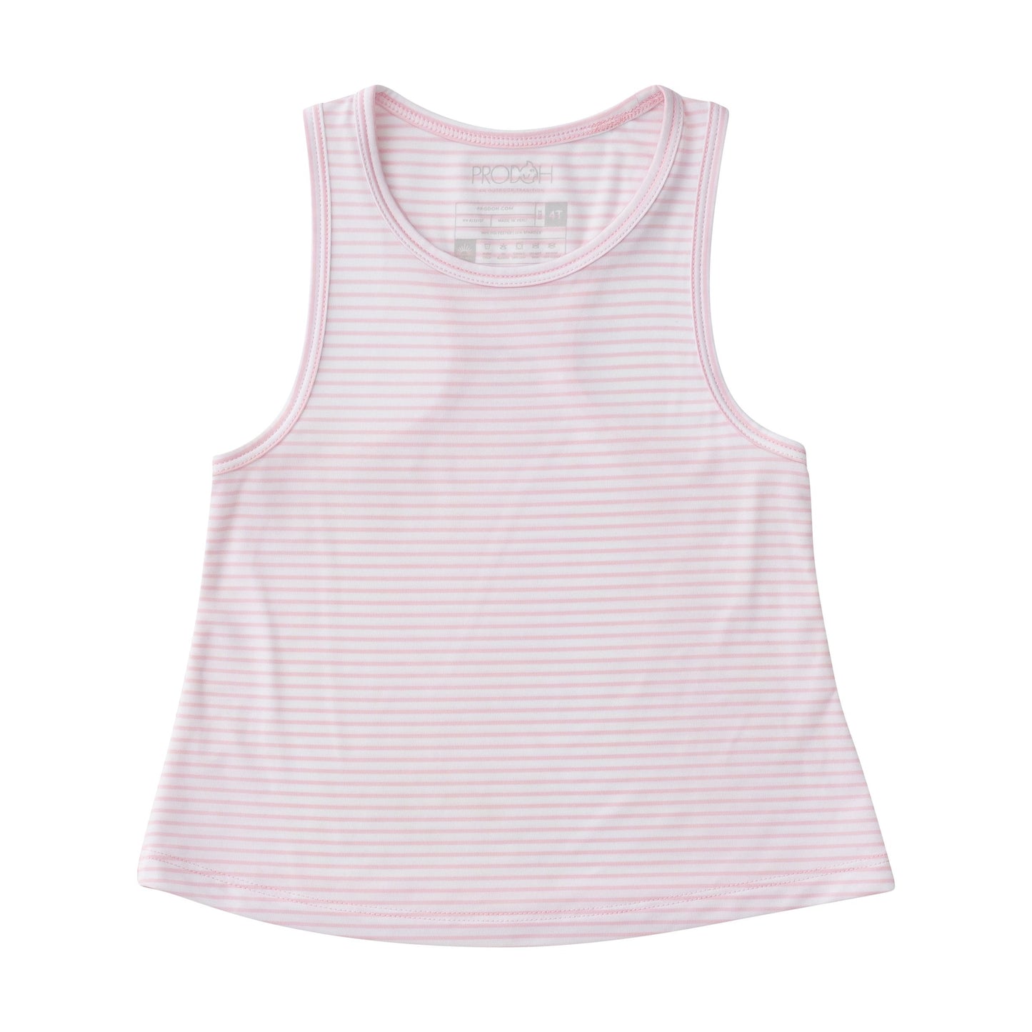 Race HER Back Tank Top - Pink Lady Stripe