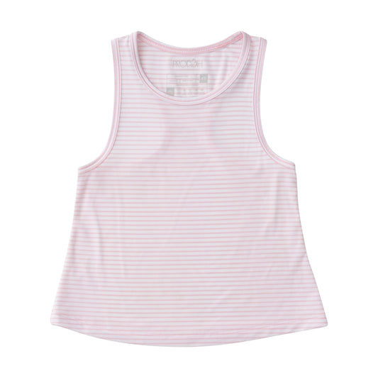 Race HER Back Tank Top - Pink Lady Stripe