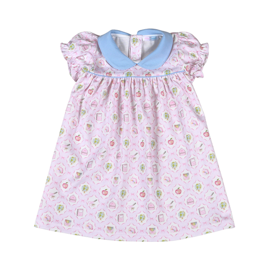 Back to School Scallop Collar Dress