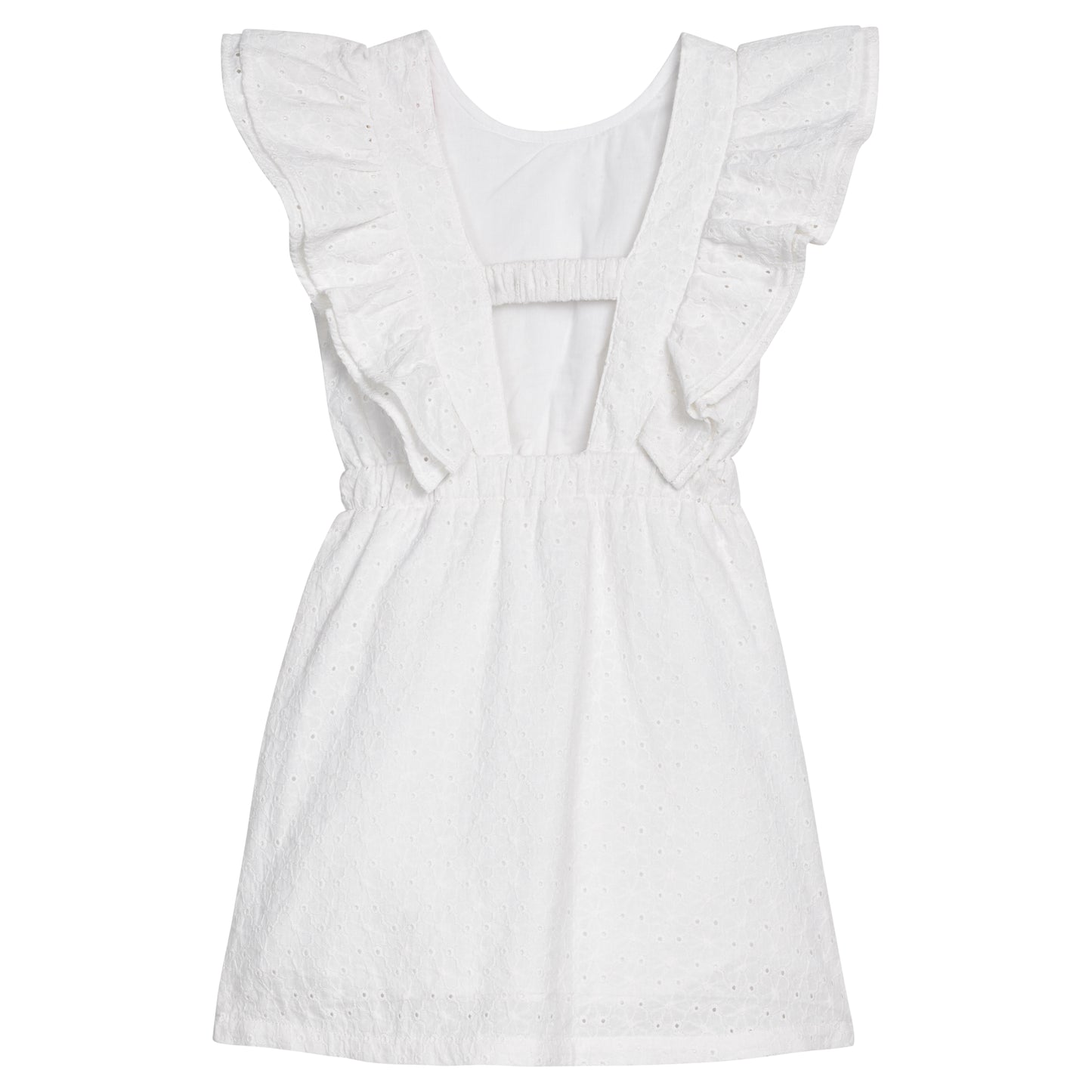 Sadie Dress, White Trellis Jacquard