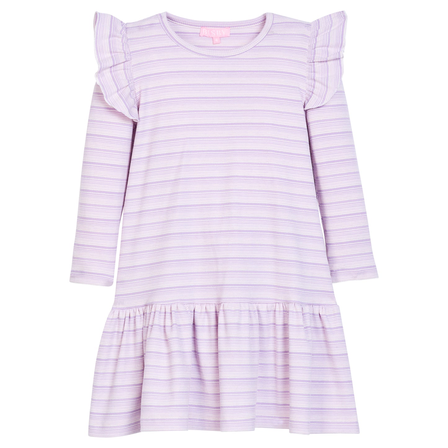 Sadie T-Shirt Dress, Lavender Sparkle Stripe