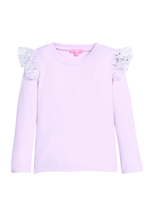Sadie Tee, Lilac & Silver Sparkle Stars