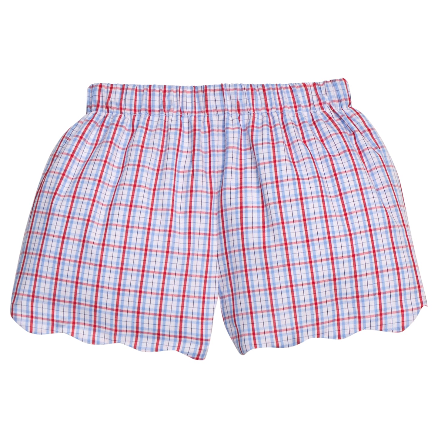 Scallop Short, Patriotic Plaid