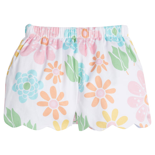 Scallop Short, Retro Floral