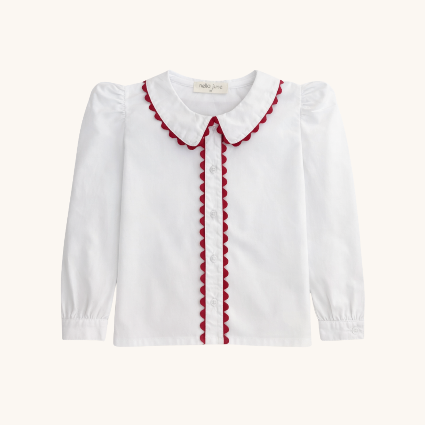 Scallop Trim Blouse