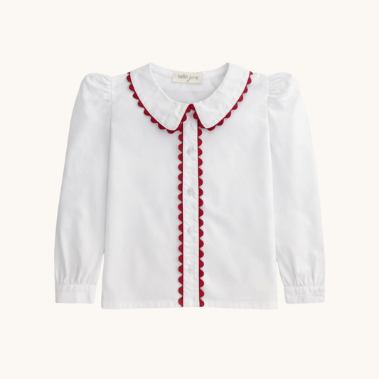 Scallop Trim Blouse