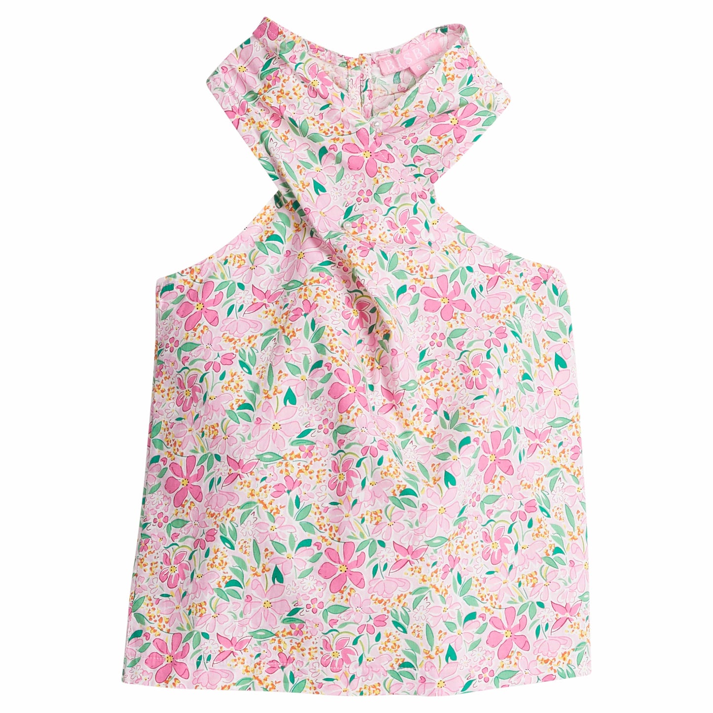 Frangipani Pink Scarf Top