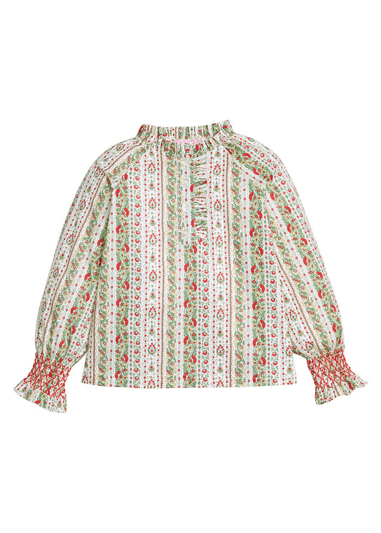 Shannon Top, St Moritz Floral Stripe