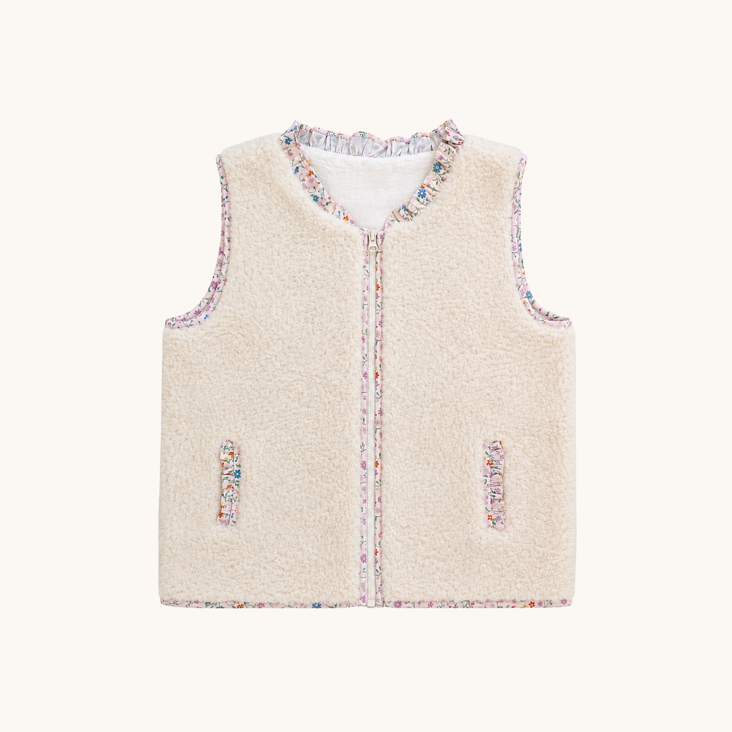 Sherpa Vest in Floral