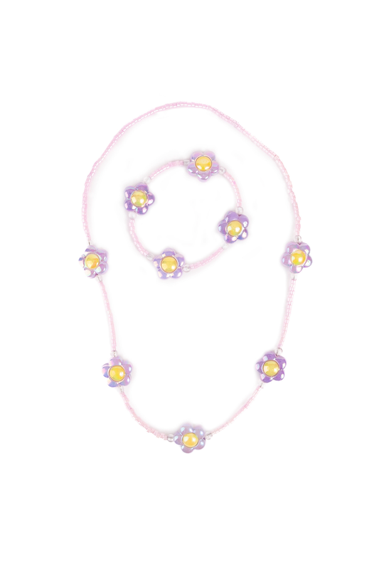 Crazy for Daisies Necklace & Bracelet Set, 2pc