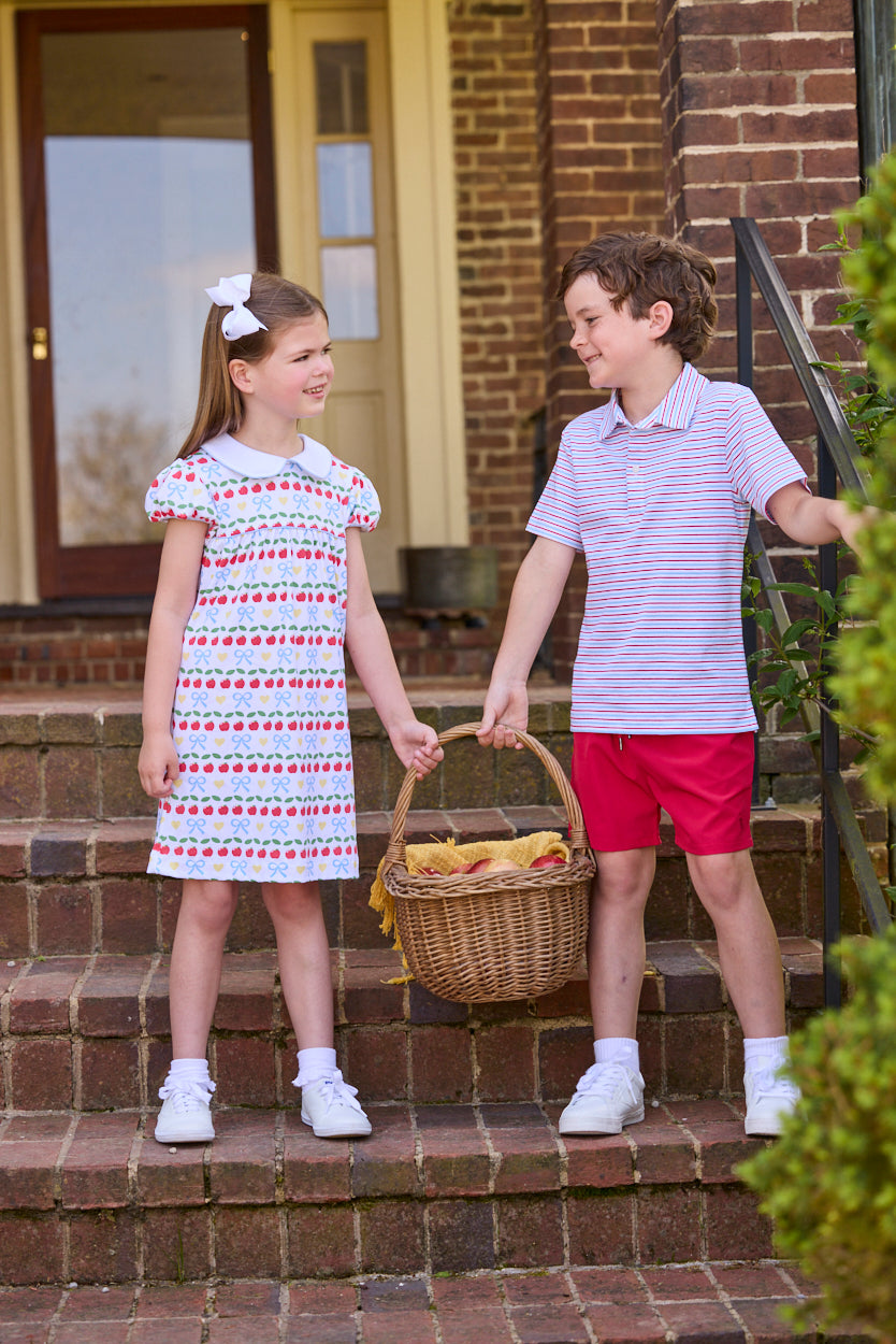 Short Sleeve Polo - Primary Stripe