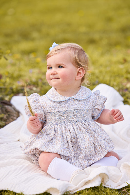 Smocked Peter Pan Bubble, Winthrop Floral