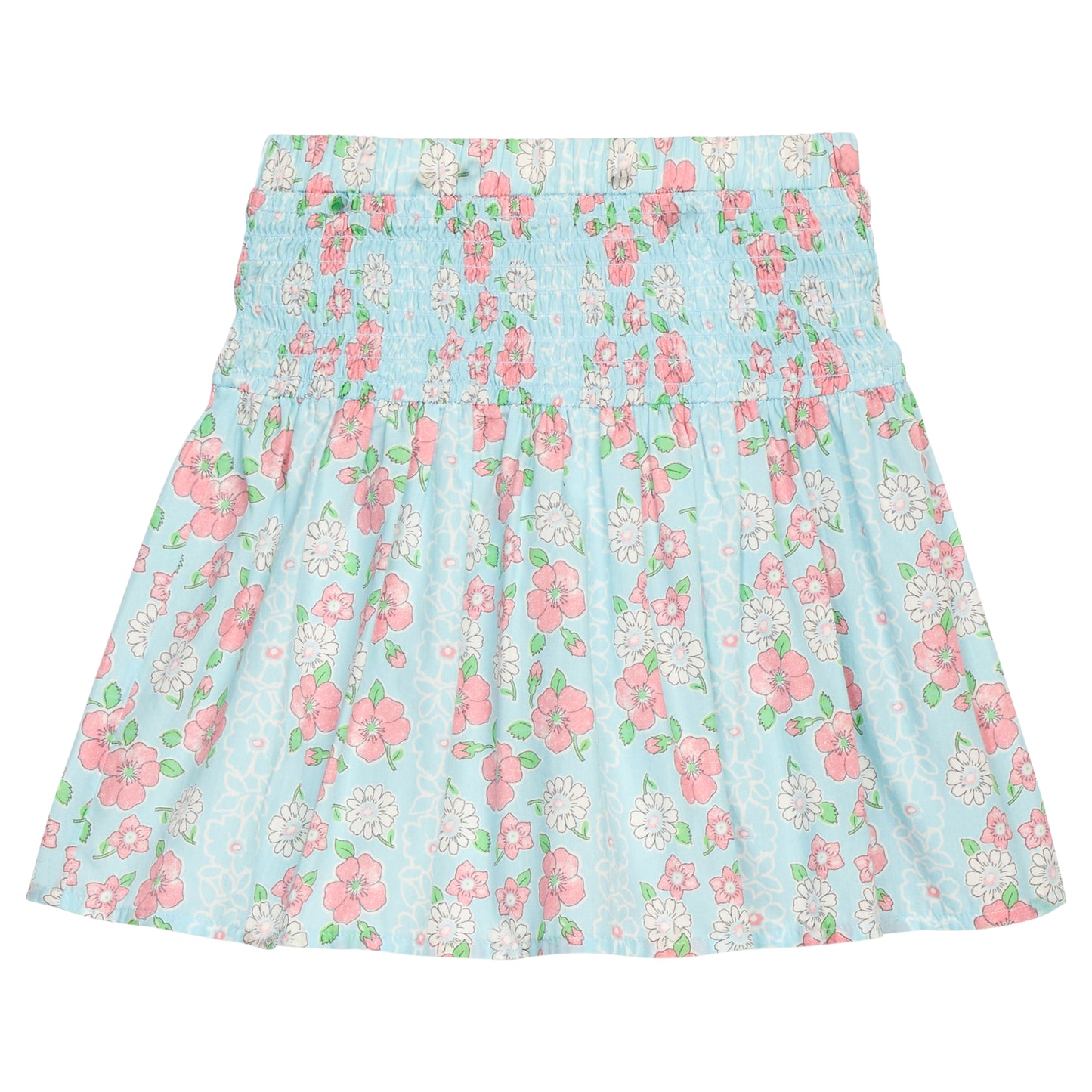 Smocked Waist Skirt, Meadow Marguerite Floral