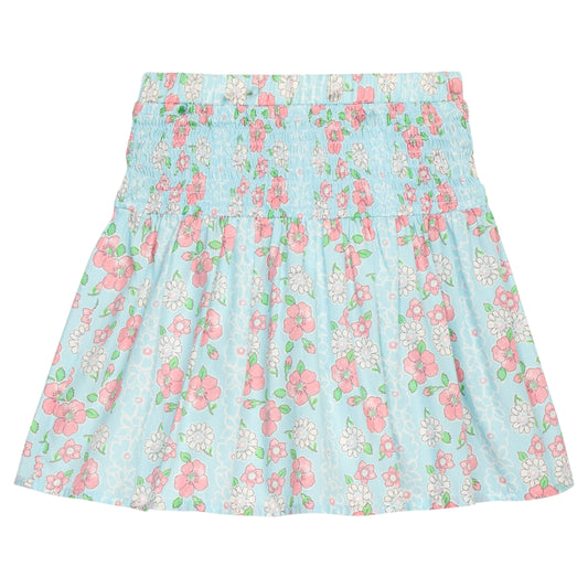 Smocked Waist Skirt, Meadow Marguerite Floral