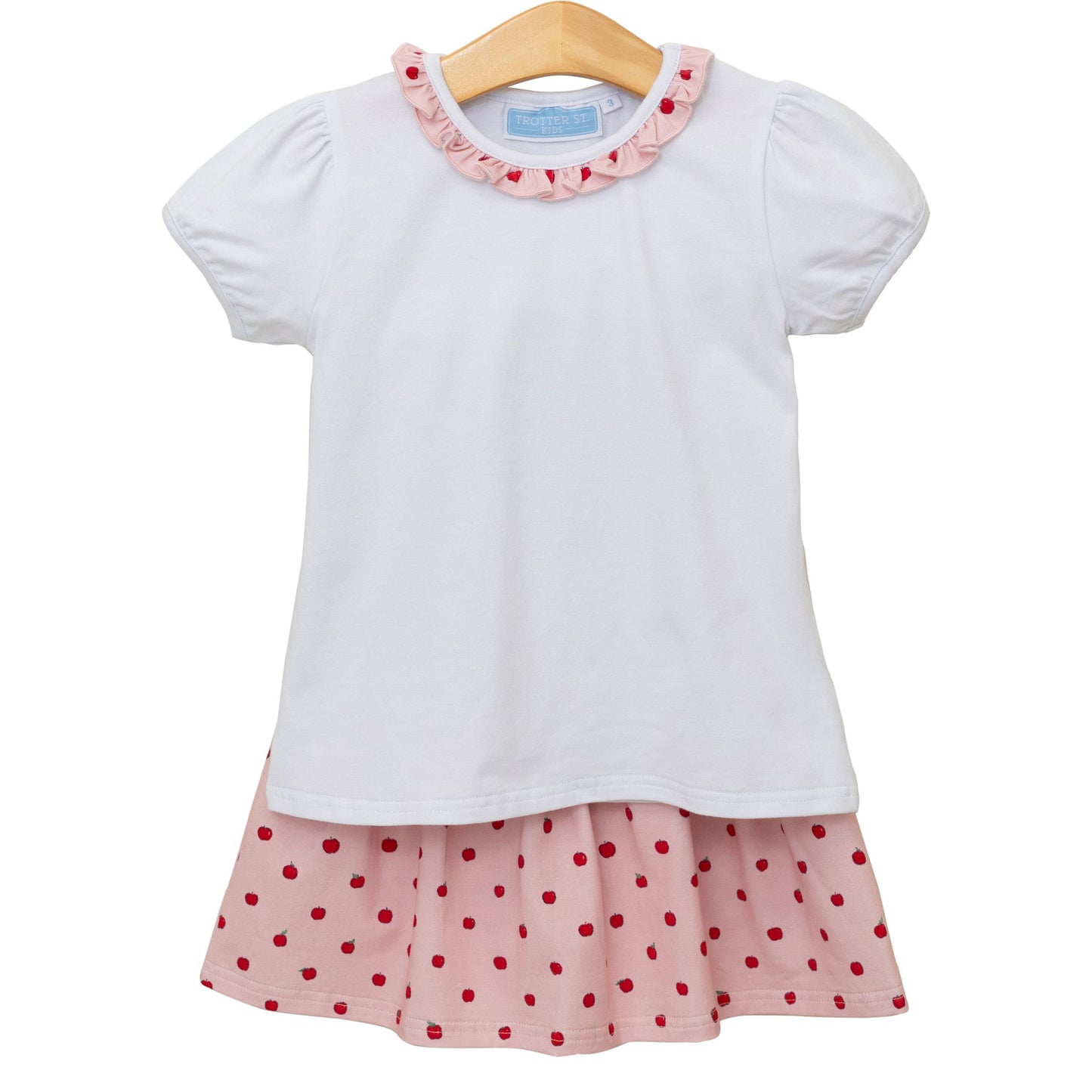 Apple Print Skort Set