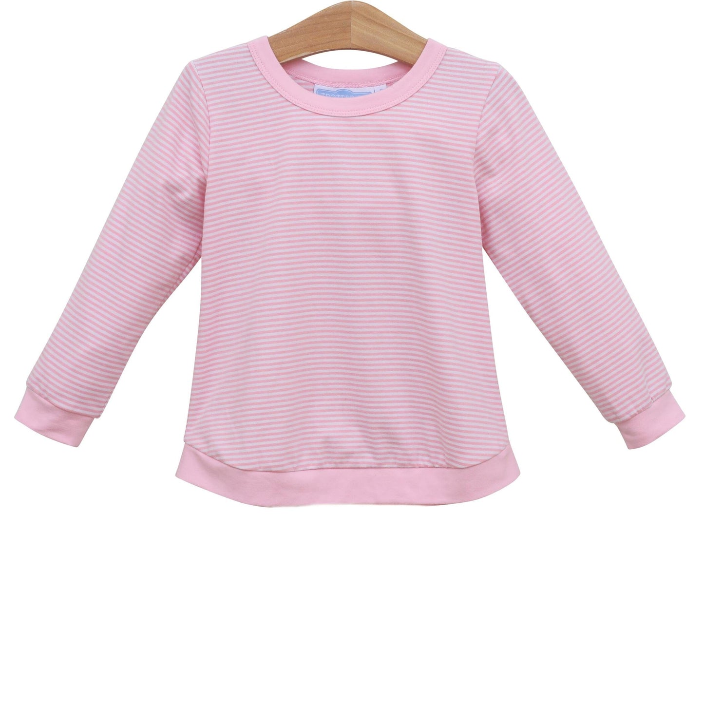 Reagan Top, Light Pink Stripe