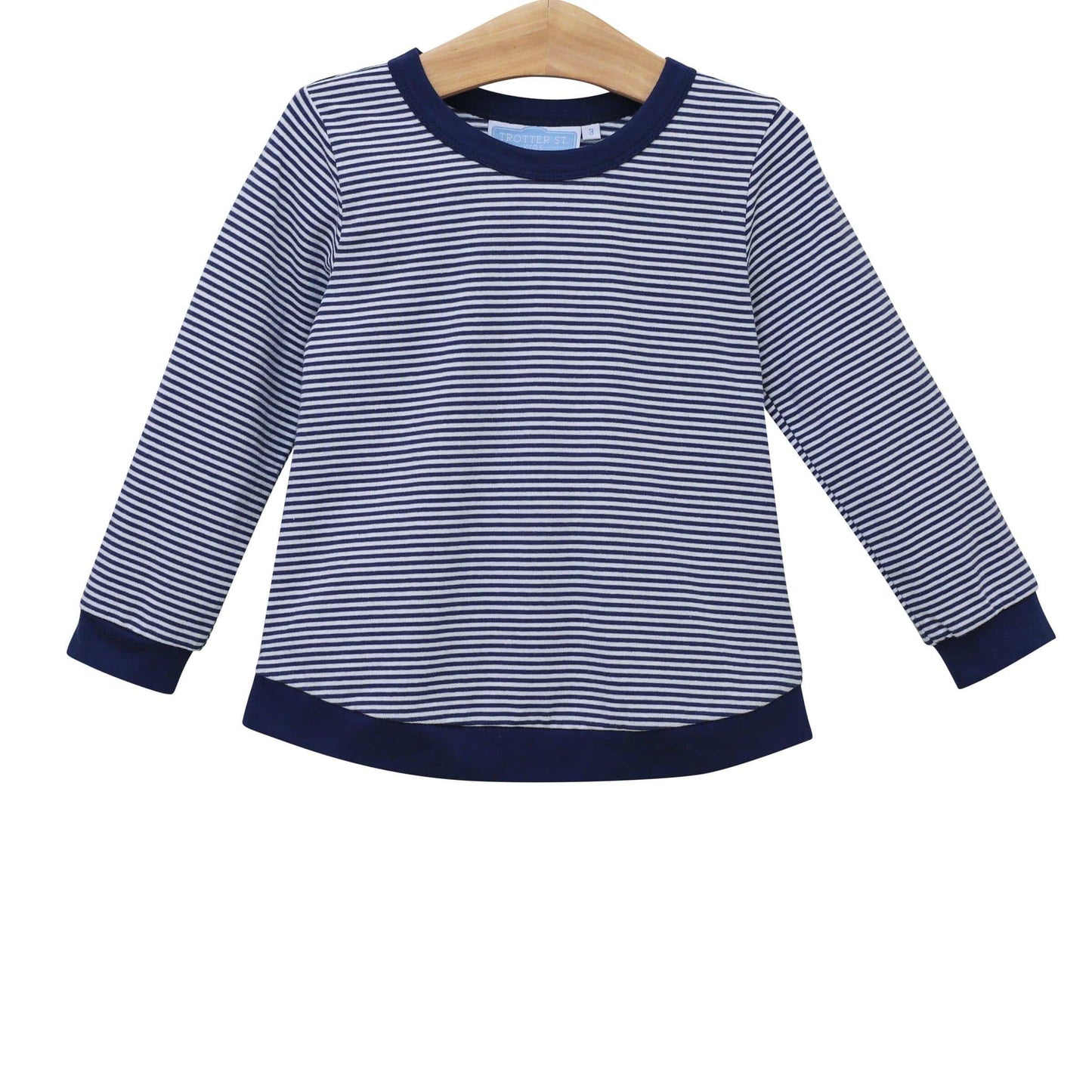 Reagan Top, Navy Stripe