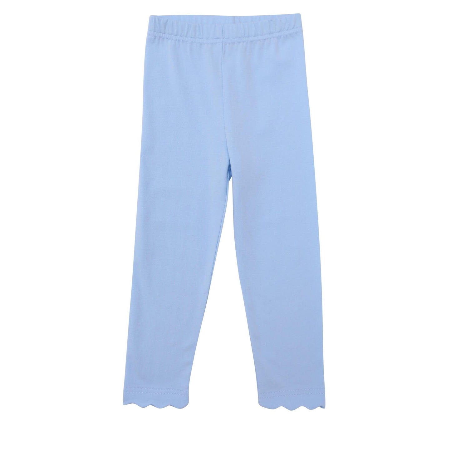 Scallop Leggings, Light Blue