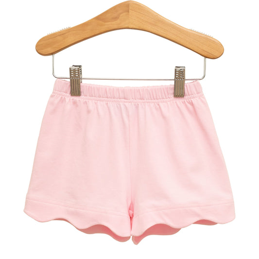 Scalloped Shorts, Light Pink