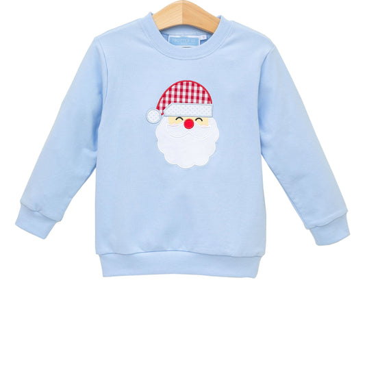 French Terry Pullover, Santa (Light Blue)