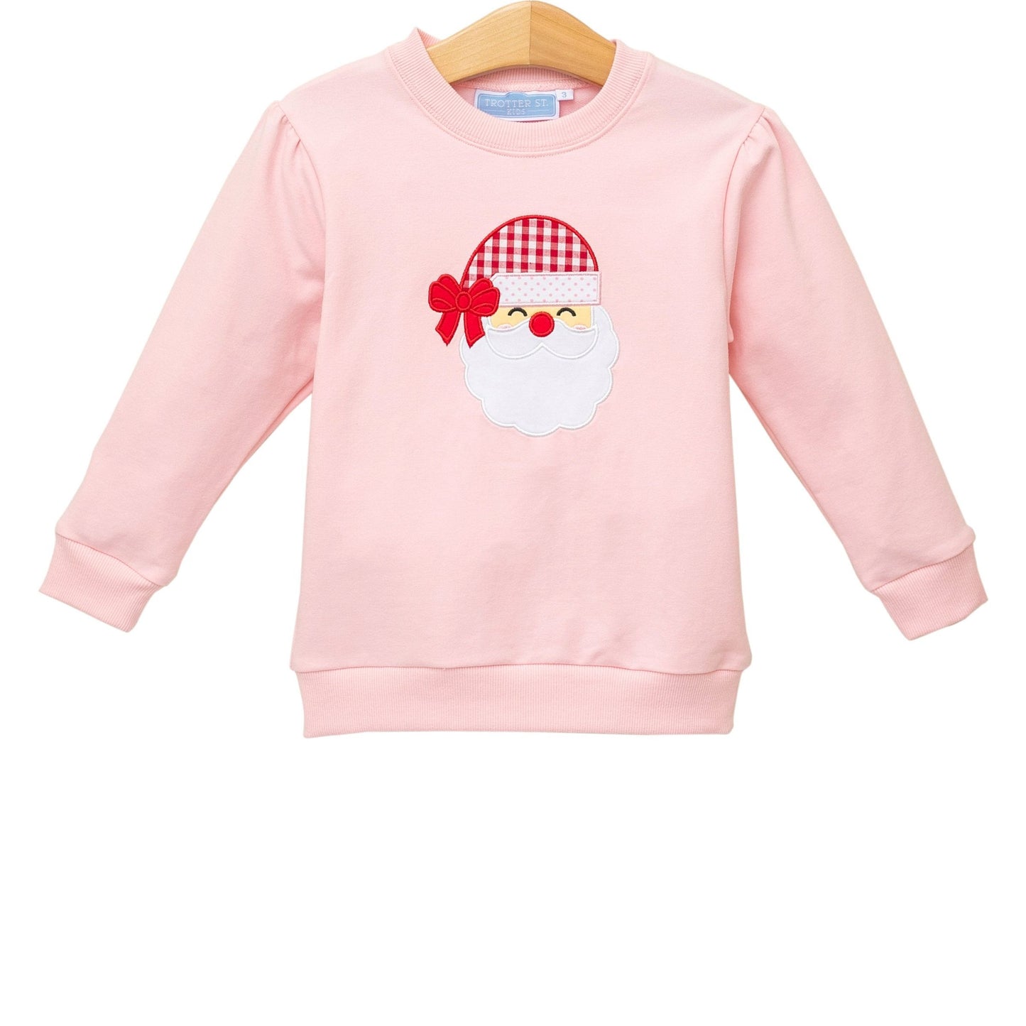 French Terry Pullover, Santa (Light Pink)