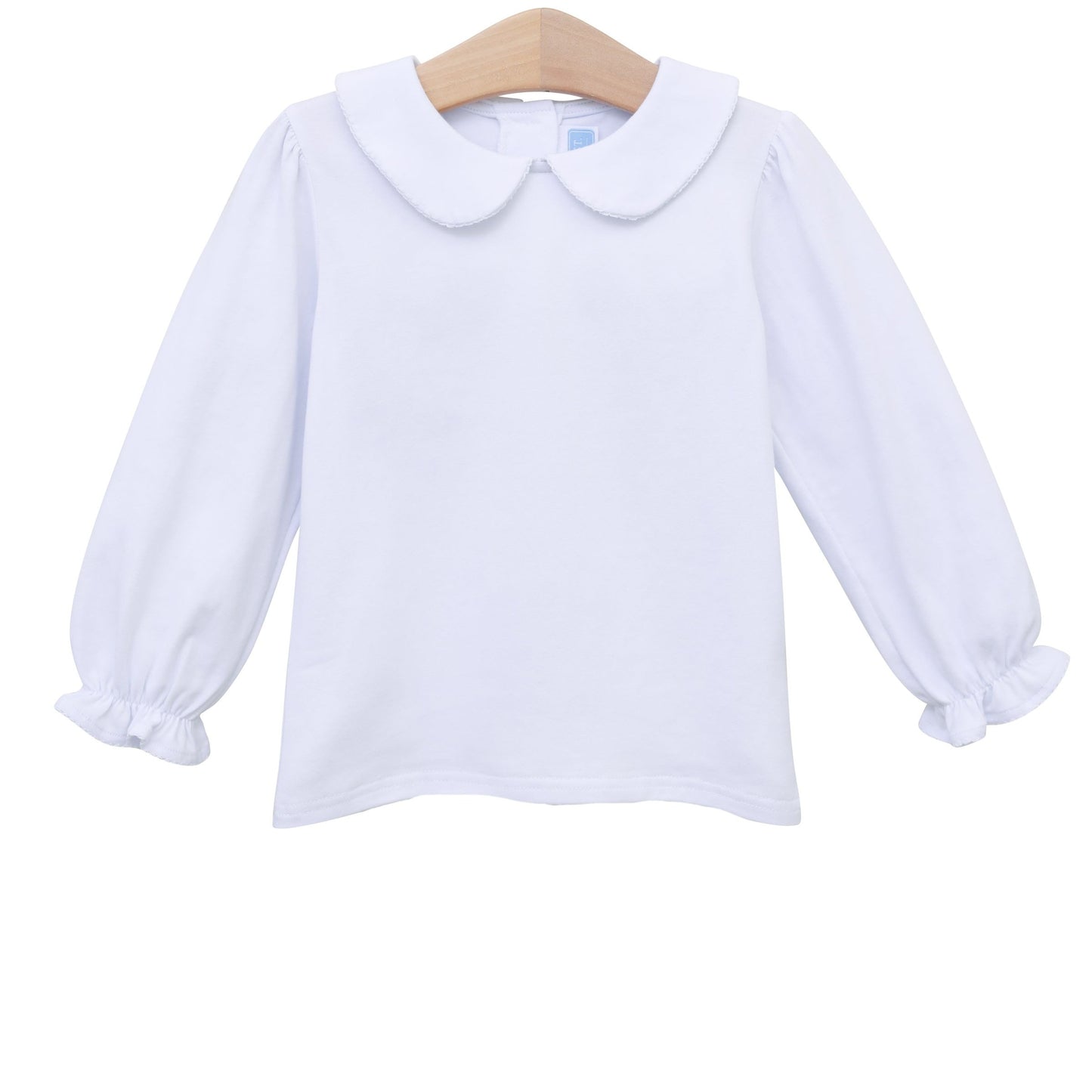 Girls Peter Pan Collar Long Sleeve Top